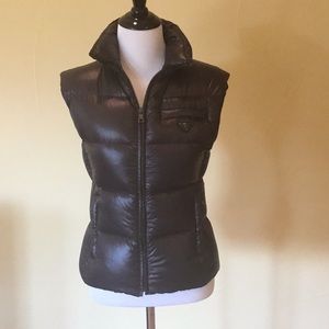 Black down feather Prada vest